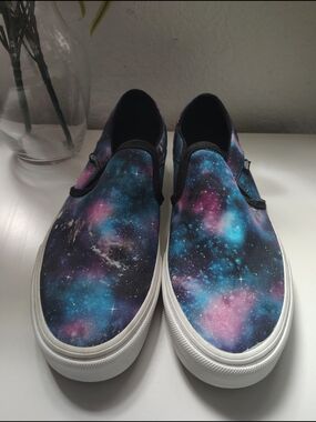 Vans Galaxy Slip-On Sneakers - Blue & Pink